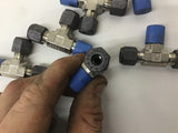 Parker 316 Hydraulic / Pneumatic Fittings 1/4" T Fittings Lot Of 6