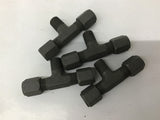 Parker 6BU Hydraulic / Pneumatic Fittings 3/8" Compression T Unions Lot Of 4