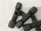 Parker 6BU Hydraulic / Pneumatic Fittings 3/8" Compression T Unions Lot Of 4