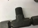 Parker 4 BU Hydraulic / Pneumatic Fittings 1/4" T Compression Fittings Lot Of 7