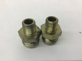 Hydraulic / Pneumatic Fittings 1" To 3/4" Male Adapter Brass Lot Of 2
