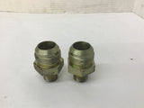 Hydraulic / Pneumatic Fittings 1" To 3/4" Male Adapter Brass Lot Of 2