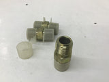 Parker Hydraulic / Pneumatic Fittings 1/2" Adapter Brass Lot Of 3