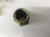 Parker Hydraulic / Pneumatic Fittings 1/2" Adapter Brass Lot Of 3