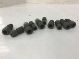 Assorted Parker 6BU And 8BU 1/4" And 3/8" Fittings Lot Of 10
