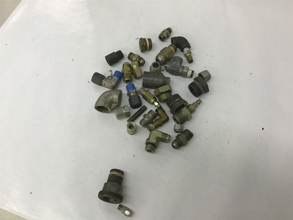 Assorted Hydraulic / Pneumatic Fittings Lot Of 25