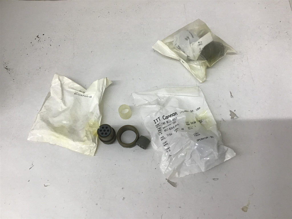 Cannon MS3106F16S-1S End Bell Assembly Lot Of 2