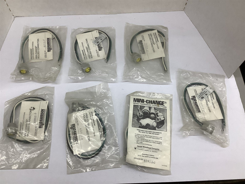 Brad Harrison 40910 Mini-Change Molded Connectors Lot Of 7