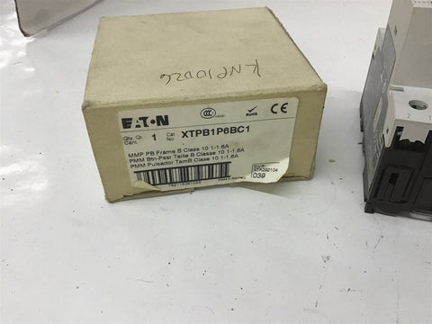 Eaton XTPB1P6BC1 Manual Motor Starter 600 VAC 1-1.6 A