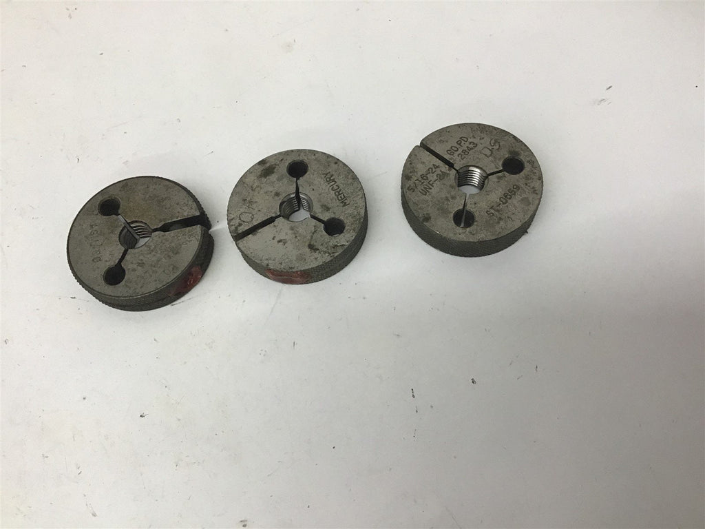 Mercury 5/16-24 Thread Ring Gauge Lot Of 3