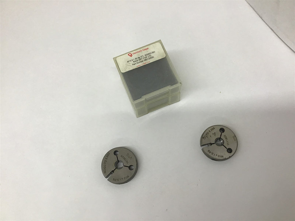 Vermont M10 0-1.50 6G STL 362125532 Thread Ring Gages Set