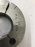 Ball Gage and Insp. 1 1/2-12 UNF-2A Thread Ring Gage GO 1.4376