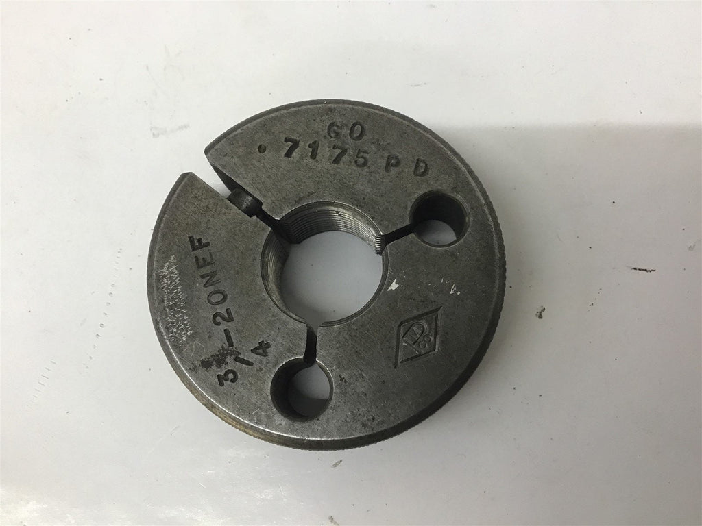 3/4-20 NEF Thread Ring Gage GO .7175
