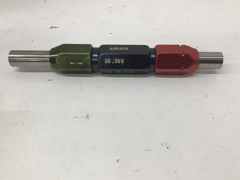 Agmaco Class X Plug Gage Go .509 No Go .515