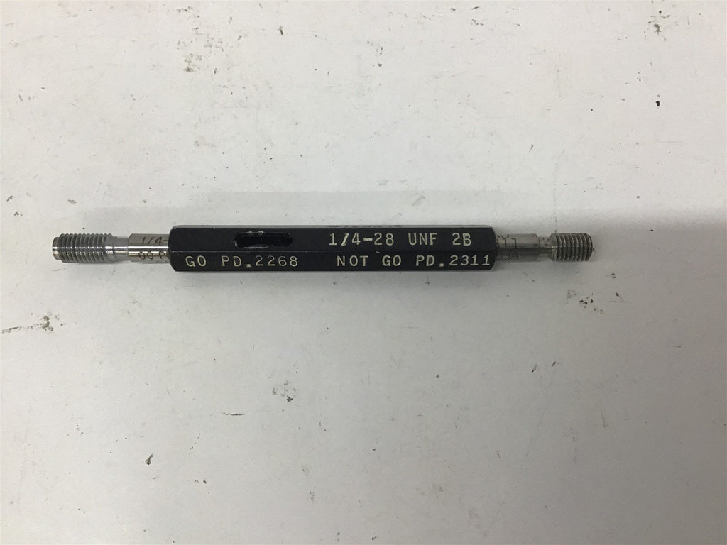 RK Tool 1/4-28 UNF-2B Thread Plug Gage GO .2268 NOGO .2311