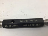 RK Tool 9/16-12 UNC 3B Thread Plug Gage GO .5084 NOGO .5135