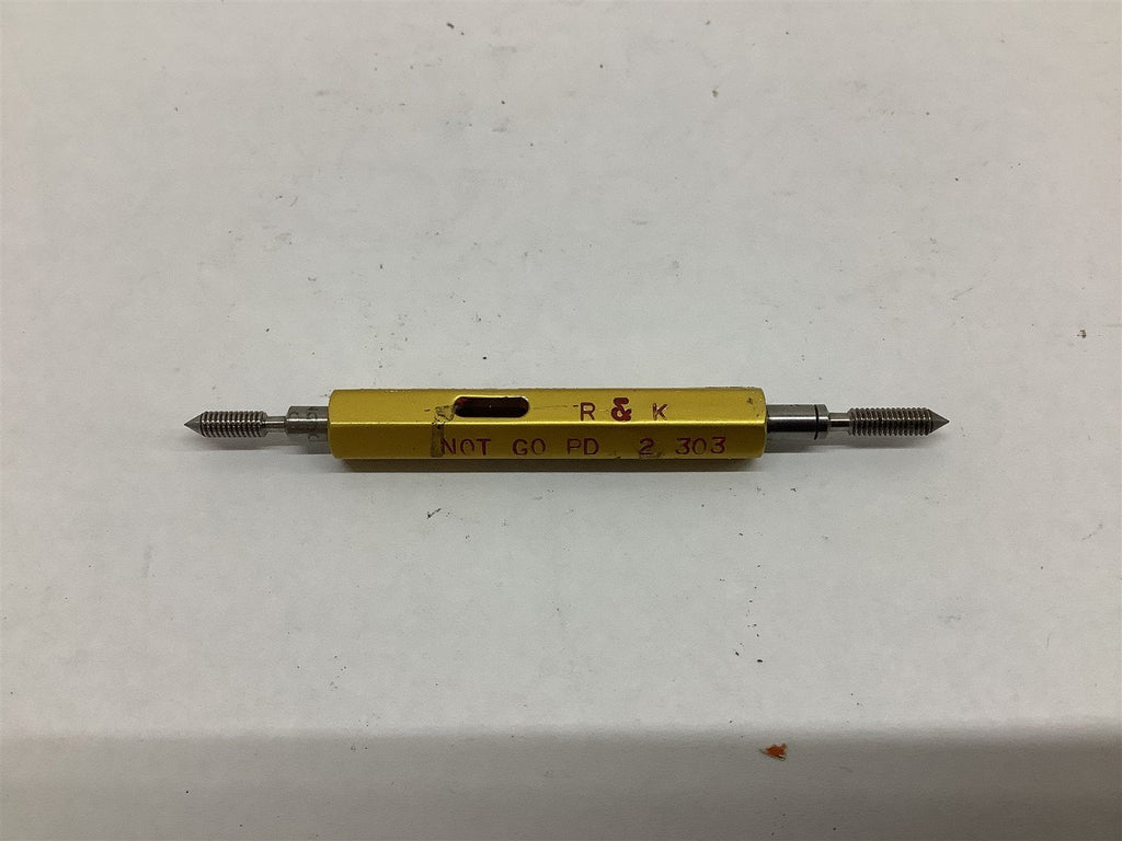 R&K Tool NOT GO PD 2 303 Thread Plug Gage