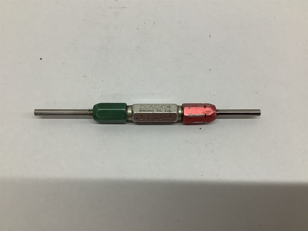 Dundick Pin Plug Gage GO .138 NOGO .144