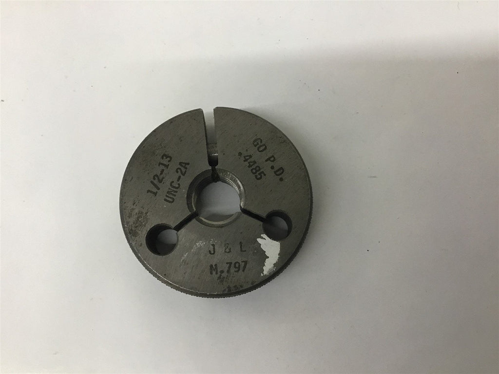 JL 1/2-13 UNC-2A Thread Ring Gage GO .4485
