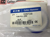 Eaton Cutler-Hammer 10250TC49 Blue Illuminated Push Pull Lens Lot Of 2