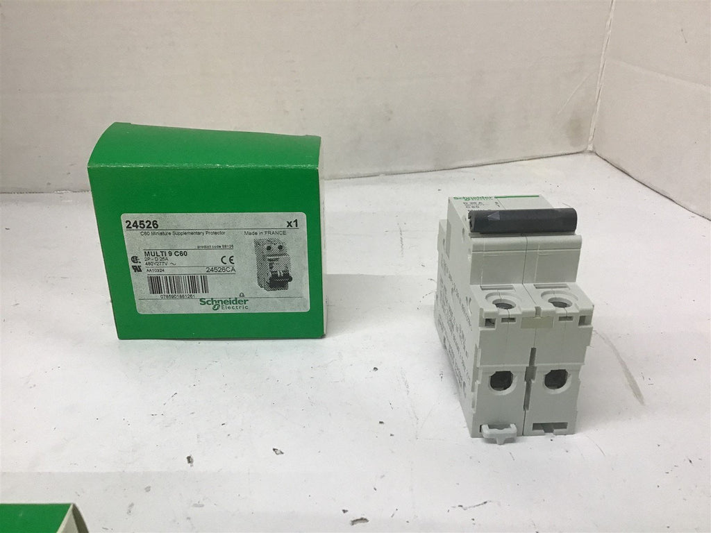 Schneider Multi 9 C60 Miniature Supplementary Protector 25A 2P 480/277 Volts