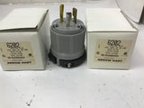 Arrow Hart 6202 20A 125V Locking Plug Lot Of 2