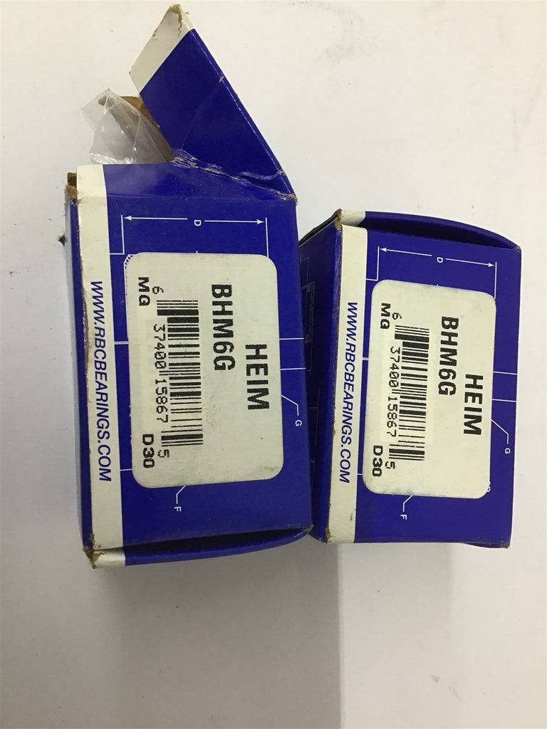 Heim BHM6G Eye Bolt Bearing Lot Of 2