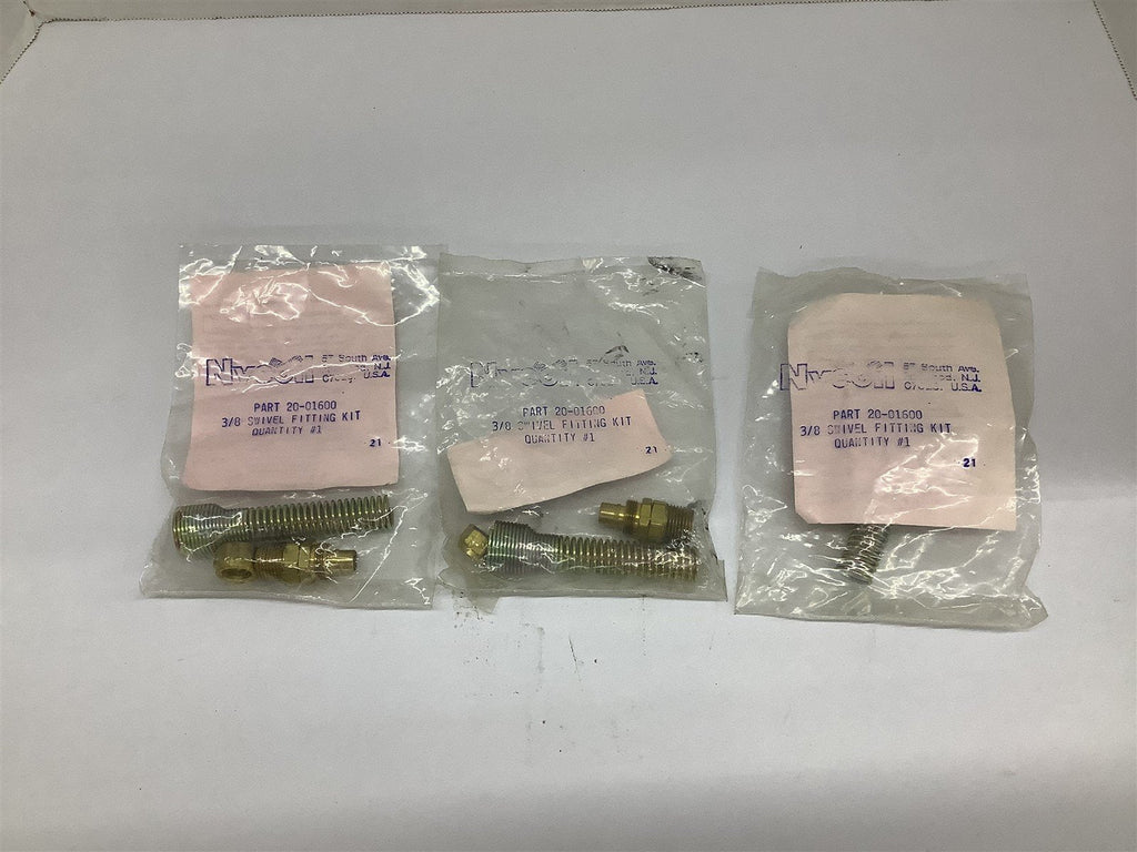 Nycoil 20-01600 3/8 Swivel Fitting Kit Lot Of 3