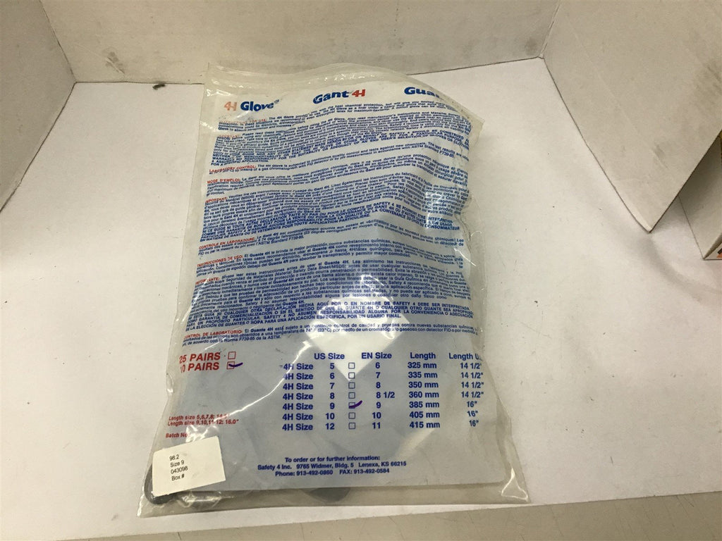 Safety 4 Inc 4H Gloves Size 9 10 Pair