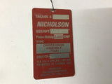 Nicholson 3031 Orifice Union Assembly 3/4" NPT