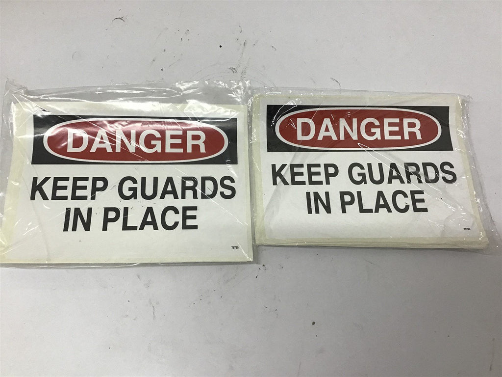 Danger Sticker 7" x 5" Lot Of 10