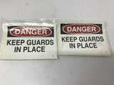 Danger Sticker 7" x 5" Lot Of 10