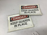 Danger Sticker 7" x 5" Lot Of 10