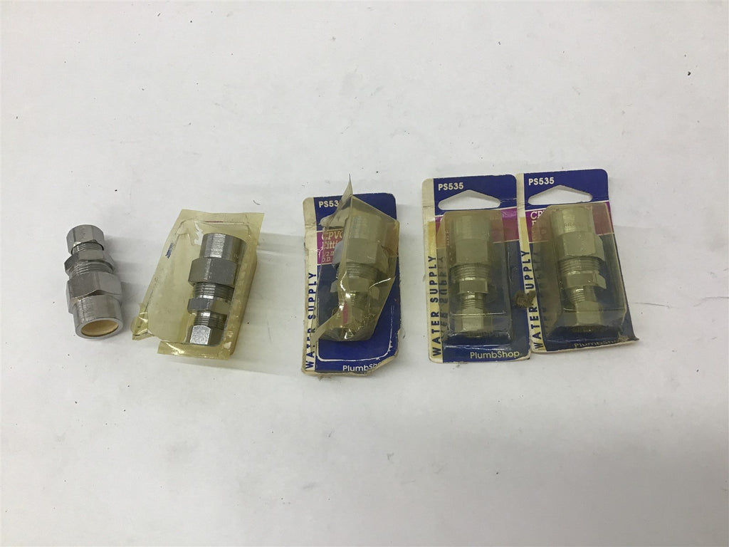 PlumbShop PS535 CPVC Straight Fitting 1/2" x 3/8" Lot Of 5