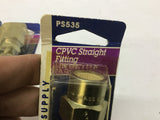 PlumbShop PS535 CPVC Straight Fitting 1/2" x 3/8" Lot Of 5