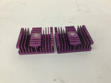 Aluminum Purple Heat Sink Lot Of 2