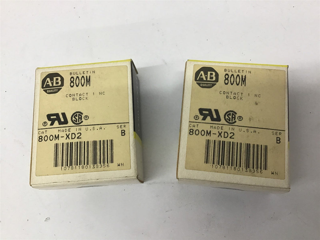 Allen Bradley 800M-XD2 Contact Block Lot Of 2