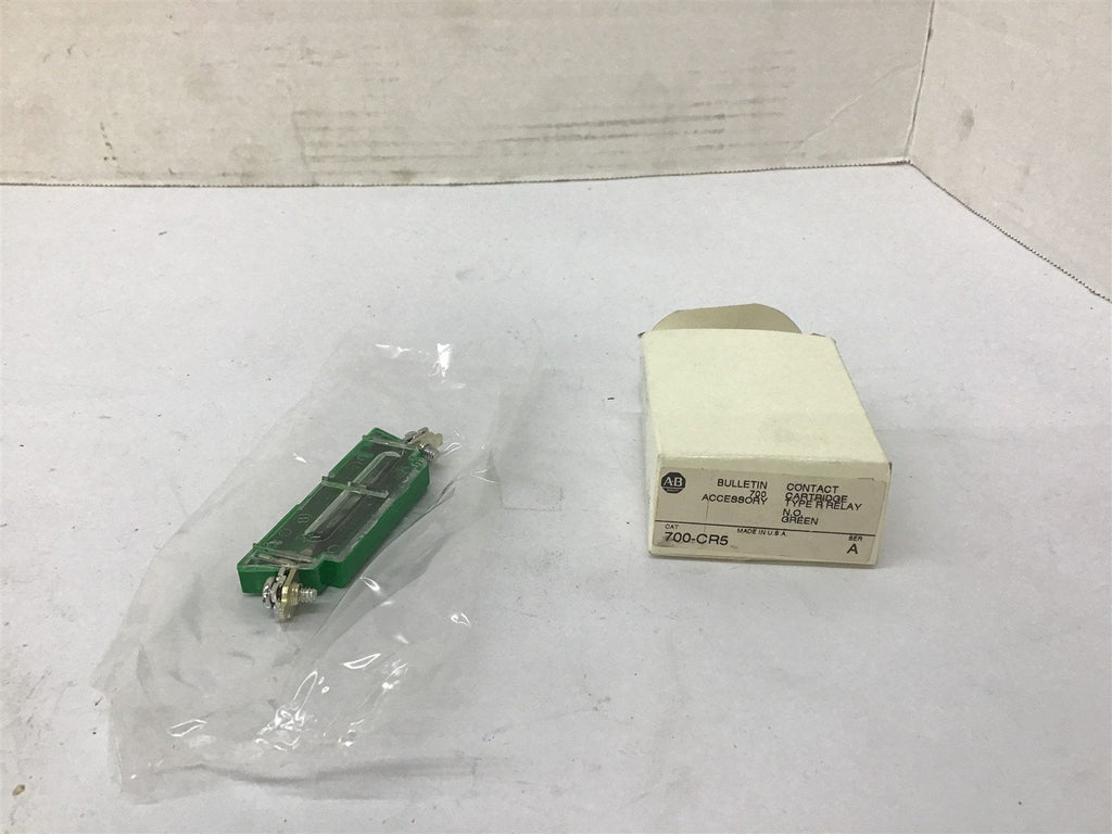 Allen Bradley 700-CR5 Contact Cartridge Type R Relay N.O. Green