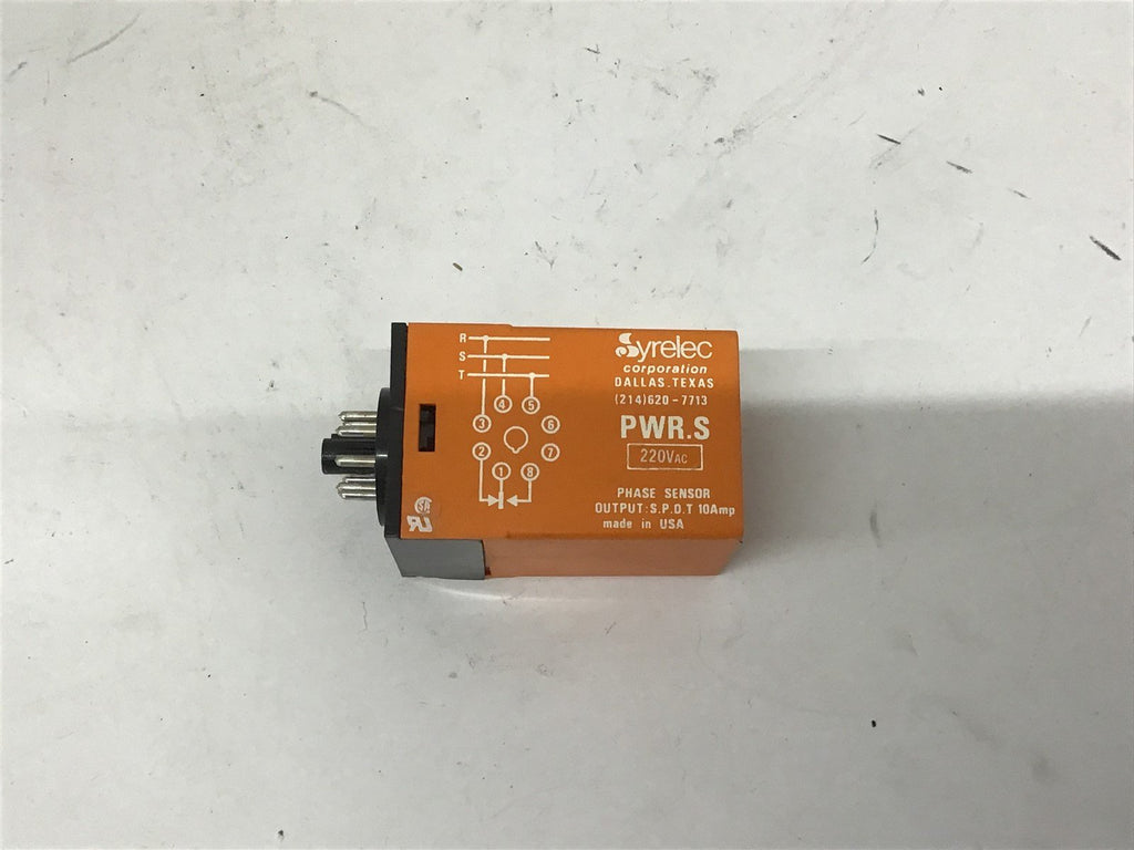 Syrelec Corp. PWR.S Phase Sensor Relay 220 VAC