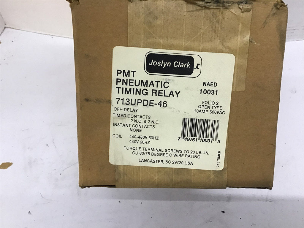 Joslyn Clark 713UPDE-46 Pneumatic Timing Relay