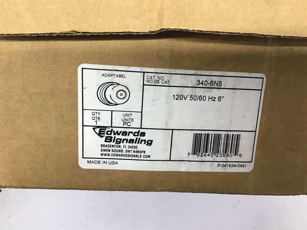Edward Signaling 340-6N5 Adaptbel 120 Volts 50/60 HZ 6"