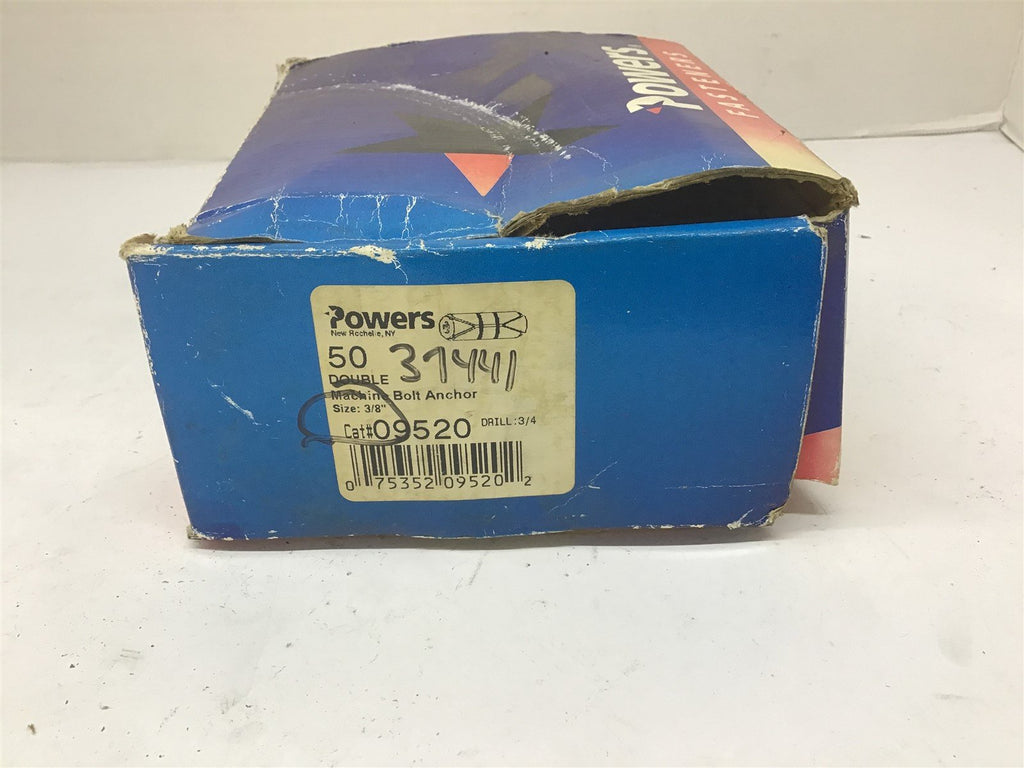 Powers 09520 Double Bolt anchor 3/8" Lot Of 50