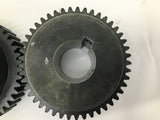 Gear 45 Teeth x 3/8" Key Slot x 1/8" Pitch Lot Of 2