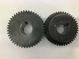 Gear 45 Teeth x 3/8" Key Slot x 1/8" Pitch Lot Of 2