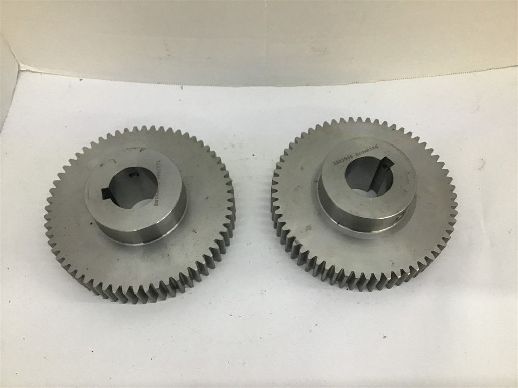 Browning YSS1060 Gear 60 Teeth x 1/8" Pitch x 1-1/2" ID x 3/8" Key Hole Lot Of 2
