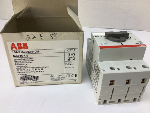 ABB MS325-4.0 Manual Motor Starter 100 kA 690 V