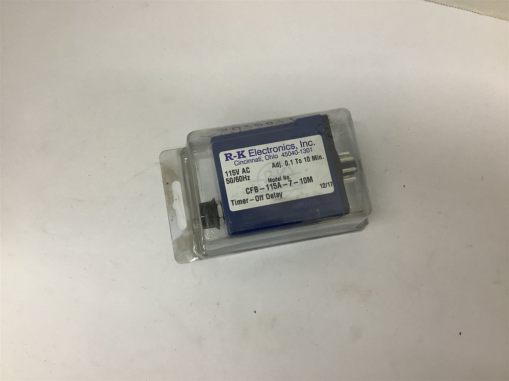 RK Electronics CFB-115A-7-10M Time-Off Delay Relay 115 VAC 50/60 Hz