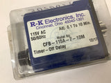 RK Electronics CFB-115A-7-10M Time-Off Delay Relay 115 VAC 50/60 Hz