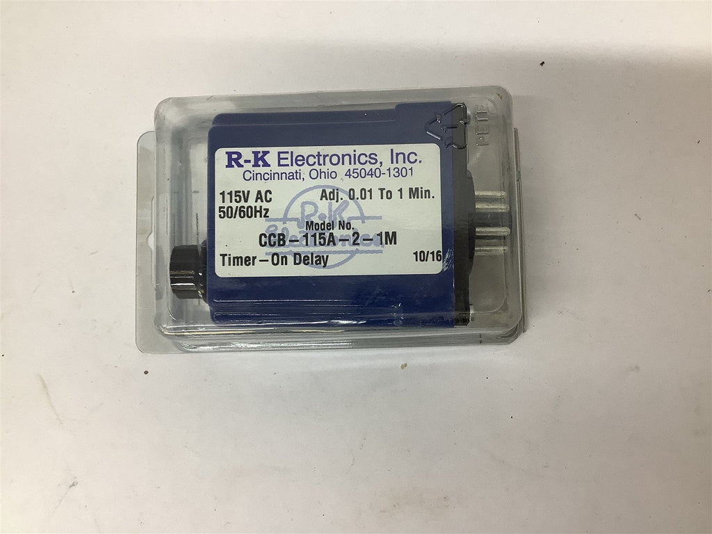 RK Electronics CCB-115A-2-1M Timer-on Delay Relay 115 VAC 50/60 Hz
