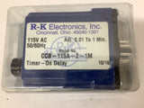 RK Electronics CCB-115A-2-1M Timer-on Delay Relay 115 VAC 50/60 Hz